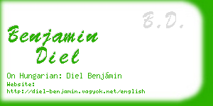 benjamin diel business card